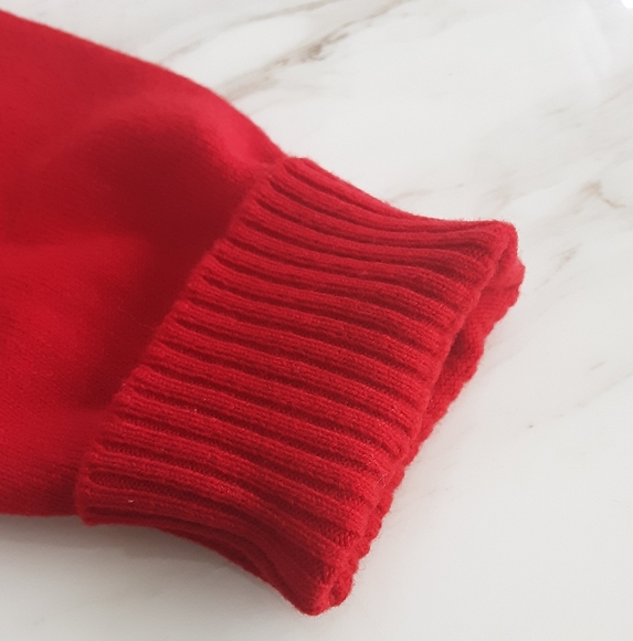 Harold's 100% Superfine Wool Red Sweater Made in Scotland Sz. L -Vtg - Picture 9 of 9